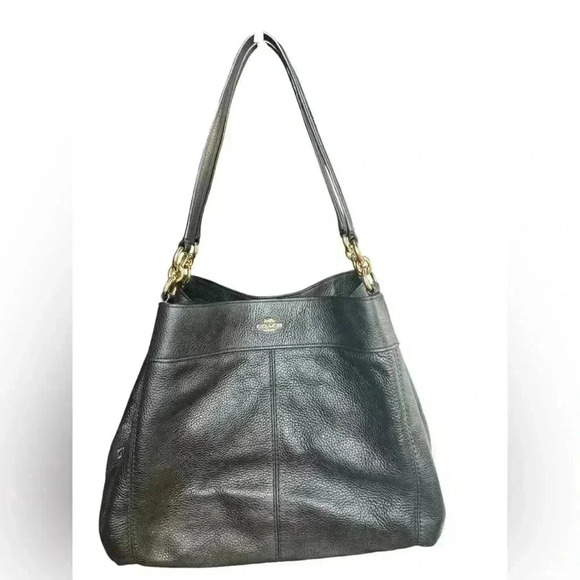 Coach Lexy pebble leather shoulder bag. - Picture 1 of 15